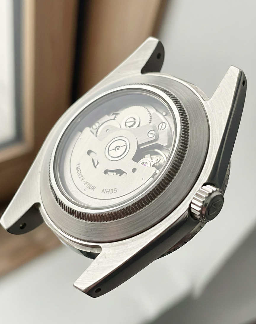 Custom NH35 Seiko Mod – Silvery White Arabic Dial – Presidential Bracelet